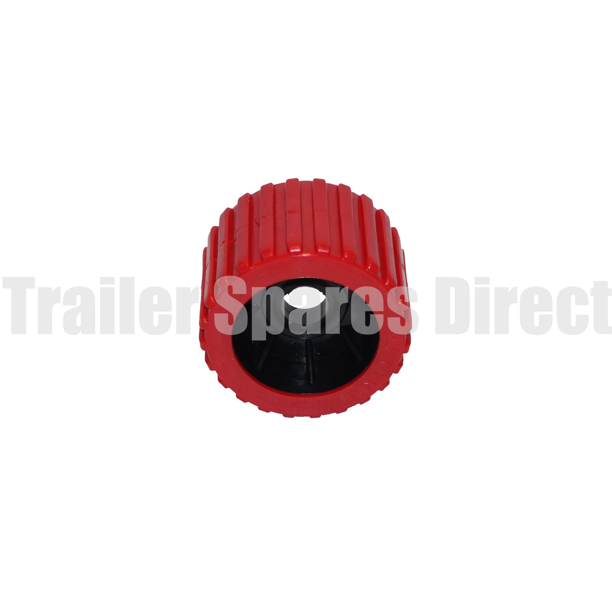 3 inch wobble roller ribbed red - 26mm centre - Trailer Spares Direct