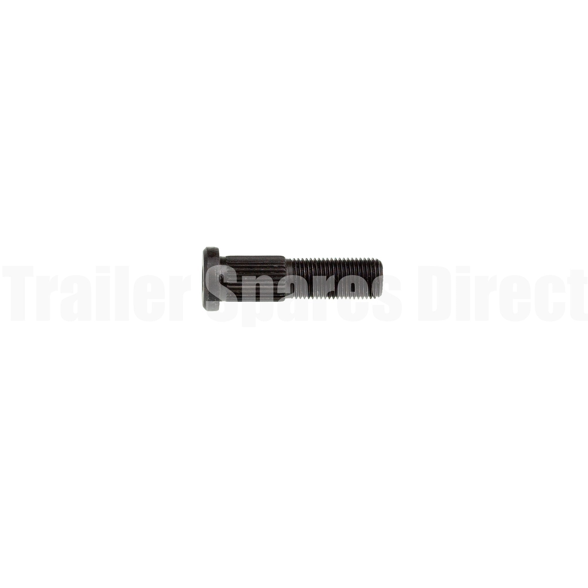 Trailer wheel stud long knurl